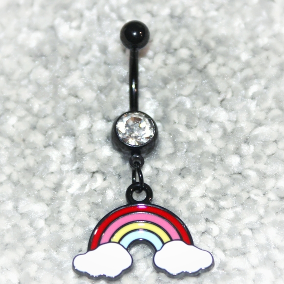 Back rainbow belly ring - Picture 4 of 8